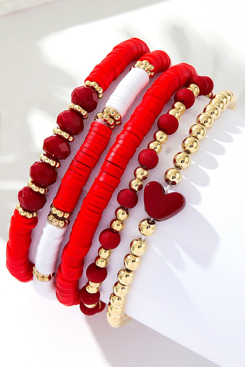 Valentines Day Bracelet Stack - 5 Bracelets