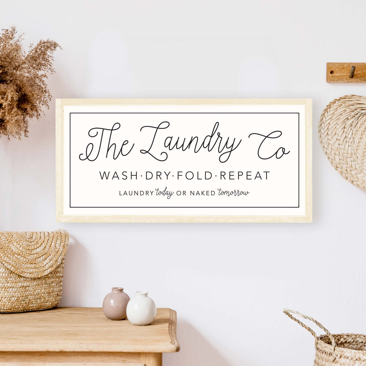 The Laundry Co Wood Sign