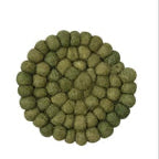 Handmade Felt Trivet in Green